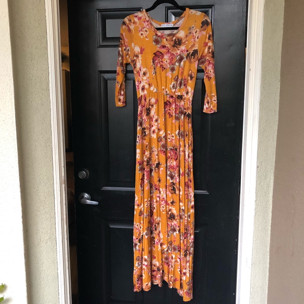 Orange Floral Maxi
